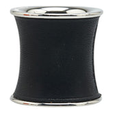 エルメス 筒型 スカーフリング ブラック シルバー レザー メタル レディース HERMES 【中古】