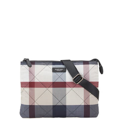 ブラックレーベル クレストブリッジ チェック 斜め掛け ショルダーバッグ マルチカラー ナイロン レザー レディース BLACK LABELCRESTBRIDGE 【中古】