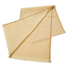 グッチ ロゴ ストール マフラー ベージュ ウール レディース GUCCI 【中古】