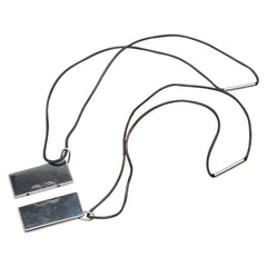 エルメス symbole シンボル ペンダント 2点セット シルバー メタル レザー レディース HERMES 【中古】