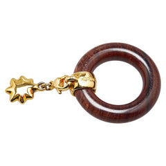 エルメス 星を巡る旅展 スカーフリング ブラウン ゴールド ウッド メッキ レディース HERMES 【中古】