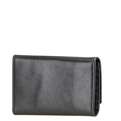 プラダ ロゴ金具 6連 キーケース ブラック レザー レディース PRADA 【中古】