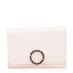 ブルガリ ブルガリブルガリ カードケース 名刺入れ ピンク レザー レディース BVLGARI 【中古】