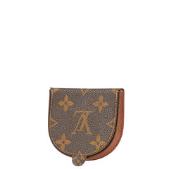 ルイ ヴィトン モノグラム ポルト モネ キュヴェット コインケース M61960 ブラウン PVC レザー レディース LOUIS VUITTON 【中古】