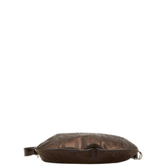 サルヴァトーレフェラガモ ワンショルダーバッグ ブラウン ナイロン レザー レディース Salvatore Ferragamo 【中古】