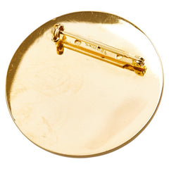 シャネル ココマーク 31 RUE CAMBON PARIS ラウンド ブローチ ゴールド ブラック メッキ レディース CHANEL 【中古】