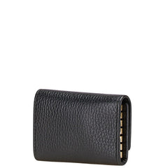 グッチ プチマーモント ダブルG キーケース 6連 456118 ブラック レザー レディース GUCCI 【中古】