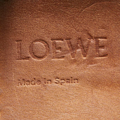 ロエベ アナグラム スラップ スモール ブレスレット ブラウン レザー レディース LOEWE 【中古】