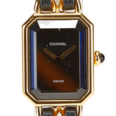 シャネル プルミエール 腕時計 サイズ:XL クオーツ ブラック文字盤 メッキ レディース CHANEL 【中古】