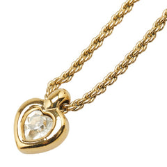 ディオール ハート ビジュー ネックレス ゴールド メッキ レディース Dior 【中古】