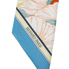 エルメス ツイリー PRECIOUS PARADISE ヴェールアマンド スカーフ グリーン シルク レディース HERMES 【中古】
