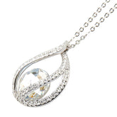 スワロフスキー Megan ペンダント ラインストーン ネックレス シルバー メタル レディース SWAROVSKI 中古