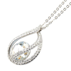 スワロフスキー Megan ペンダント ラインストーン ネックレス シルバー メタル レディース SWAROVSKI 中古