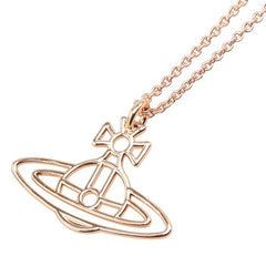 ヴィヴィアンウエストウッド シンライン フラット オーブ ペンダント ネックレス ローズゴールド メッキ レディース Vivienne Westwood 【中古】