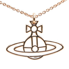 ヴィヴィアンウエストウッド シンライン フラット オーブ ペンダント ネックレス ローズゴールド メッキ レディース Vivienne Westwood 【中古】