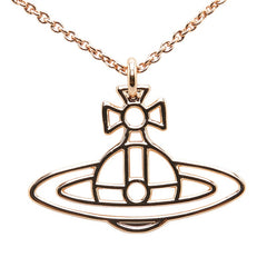 ヴィヴィアンウエストウッド シンライン フラット オーブ ペンダント ネックレス ローズゴールド メッキ レディース Vivienne Westwood 【中古】