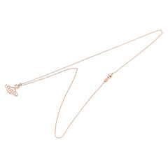 ヴィヴィアンウエストウッド シンライン フラット オーブ ペンダント ネックレス ローズゴールド メッキ レディース Vivienne Westwood 【中古】