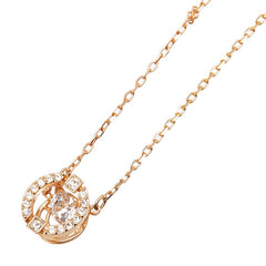 スワロフスキー スパークリング ダンス ラインストーン ネックレス ローズゴールド メッキ レディース SWAROVSKI 【中古】
