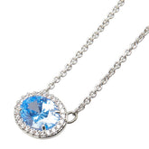 スワロフスキー ネックレス シルバー ブルー メタル レディース SWAROVSKI 【中古】