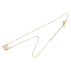 スワロフスキー Swan スワン ラインストーン ネックレス ゴールド メッキ レディース SWAROVSKI 【中古】