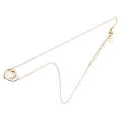 スワロフスキー Dear Medium ディア ミディアム 2連ハート ネックレス 5194826 ローズゴールド メッキ レディース SWAROVSKI 【中古】