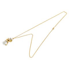 スワロフスキー ドッグ 犬 わんちゃん モチーフ ネックレス ゴールド メッキ レディース SWAROVSKI 【中古】