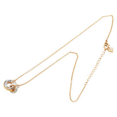 スワロフスキー ラインストーン ネックレス ゴールド メッキ レディース SWAROVSKI 中古