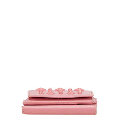 ジミーチュウ スタースタッズ 三つ折り財布 ピンク レザー レディース JIMMY CHOO 【中古】