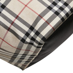 バーバリー ノバチェック ハンドバッグ ベージュ ブラック レッド ナイロン レザー レディース BURBERRY 【中古】