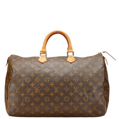 ルイ ヴィトン モノグラム スピーディ40 ハンドバッグ ボストンバッグ M41522 ブラウン PVC レザー レディース LOUIS VUITTON 【中古】