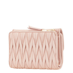 ミュウミュウ マテラッセ 二つ折り財布 5ML225 ピンク レザー レディース MIUMIU 【中古】