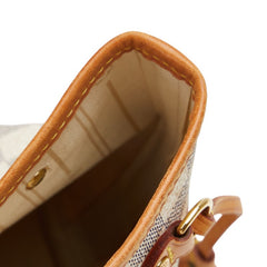 ルイ ヴィトン ダミエ アズール ネヴァーフルPM トートバッグ ショルダーバッグ N51110 ホワイト PVC レザー レディース LOUIS VUITTON 【中古】