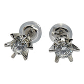 Pt900 プラチナ ダイヤ0.654ct スタッドピアス レディース 【中古】