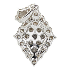 Pt950 プラチナ ダイヤ1.00ct ひし形 ペンダントトップ レディース 【中古】