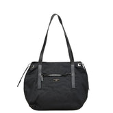 グッチ ロゴ トートバッグ 019 0493 ブラック ナイロン レザー レディース GUCCI 【中古】