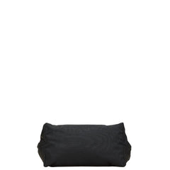 グッチ ロゴ トートバッグ 019 0493 ブラック ナイロン レザー レディース GUCCI 【中古】
