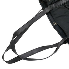 グッチ ロゴ トートバッグ 019 0493 ブラック ナイロン レザー レディース GUCCI 【中古】