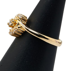 セイコー K18YG イエローゴールド ダイヤ リング 指輪 レディース SEIKO 9号 【中古】