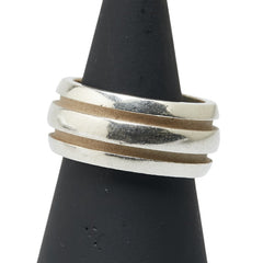 ティファニー アトラス グルーブド ダブルライン リング 指輪 SV925 シルバー レディース TIFFANY&Co. 【中古】