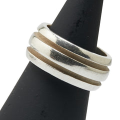 ティファニー アトラス グルーブド ダブルライン リング 指輪 SV925 シルバー レディース TIFFANY&Co. 【中古】