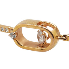 スワロフスキー ラインストーン ブレスレット ゴールド メッキ レディース SWAROVSKI 【中古】