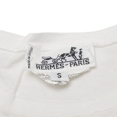 エルメス 半袖Tシャツ サイズ:S ホワイト コットン レディース HERMES 【中古】