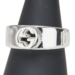 グッチ インターロッキングG リング 指輪 #19 SV925 シルバー メンズ GUCCI 【中古】