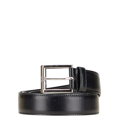 プラダ ロゴ ベルト サイズ:36/90 ブラック レザー メンズ PRADA 【中古】