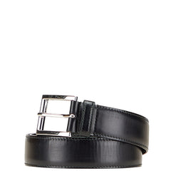 プラダ ロゴ ベルト サイズ:36/90 ブラック レザー メンズ PRADA 【中古】