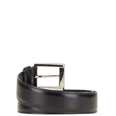 プラダ ロゴ ベルト サイズ:36/90 ブラック レザー メンズ PRADA 【中古】