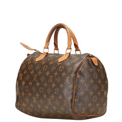ルイ ヴィトン モノグラム スピーディ30 ハンドバッグ M41526 ブラウン PVC レザー レディース LOUIS VUITTON 【中古】