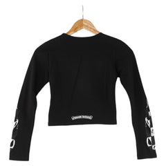 クロムハーツ × MATTY BOY マッティボーイ 99アイズ 長袖Tシャツ ロンT サイズ:SMALL ブラック コットン ポリウレタン レディース CHROME HEARTS 【中古】