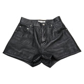 サンローラン ショートパンツ サイズ:F34 ブラック レザー レディース SAINT LAURENT 【中古】