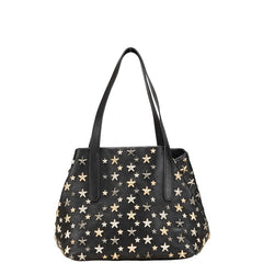 ジミーチュウ スタースタッズ ハンドバッグ ブラック レザー レディース JIMMY CHOO 【中古】